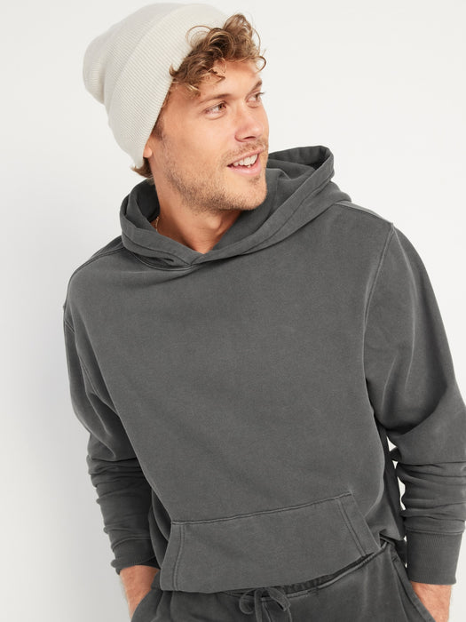 Garment-Dyed Gender-Neutral Pullover Hoodie for Adults - Brown