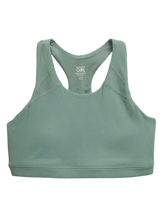 Athleta Girl Ribbed Speed Racer Bra - Minimalistic Grey