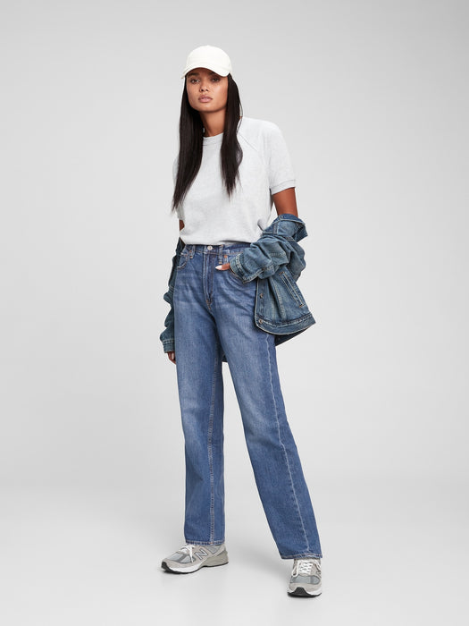 High Rise '90s Loose Jeans in Organic Cotton with Washwell