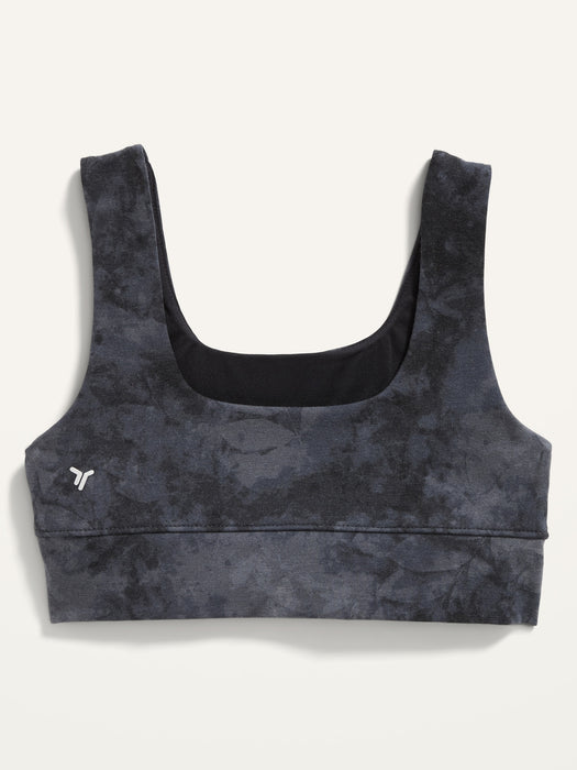 PowerChill Wrap-Front Hem Sports Bra for Girls - Black