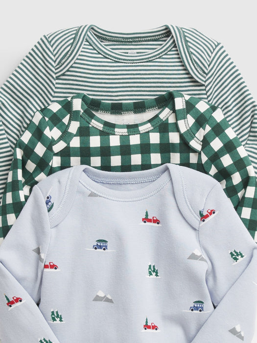 Baby 100% Organic Cotton Print Bodysuit (3-Pack)