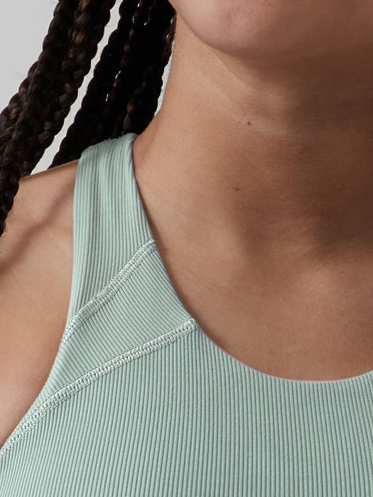 Athleta Girl Ribbed Speed Racer Bra - Minimalistic Grey