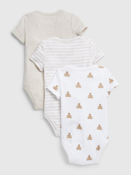 Baby 100% Organic Cotton First Favorites Bodysuit (3-Pack)