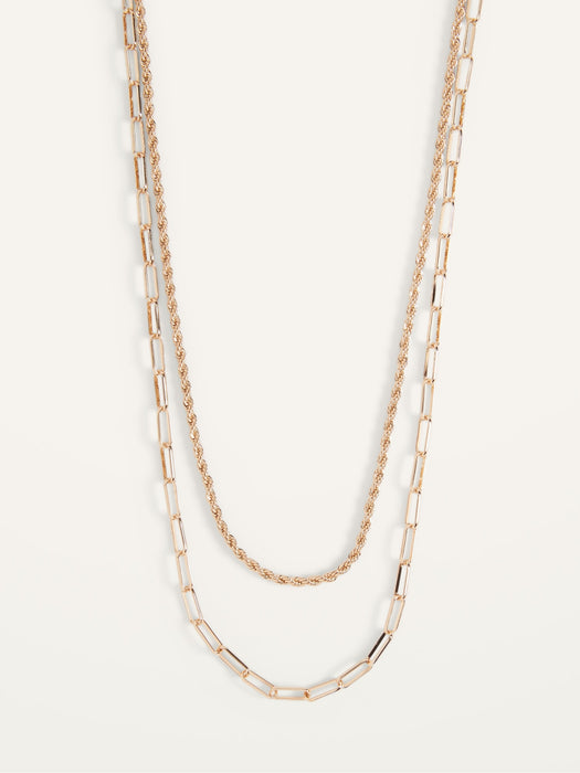 Gold-Toned Necklace 2-Pack For Women