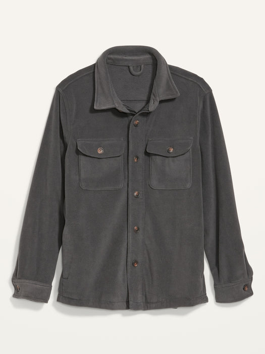 Cozy Microfleece Shacket for Men