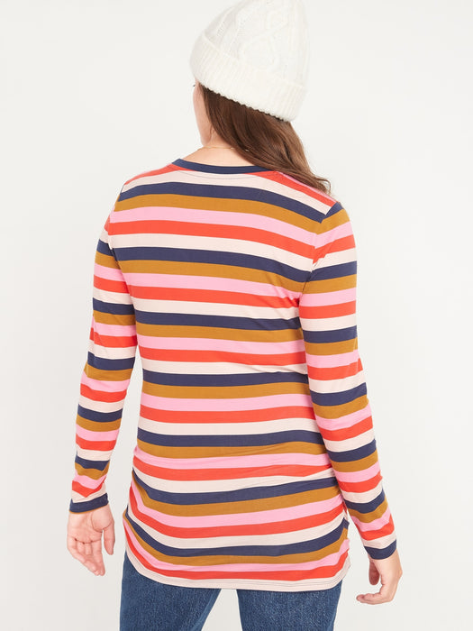 Maternity EveryWear Long-Sleeve Crew-Neck T-Shirt