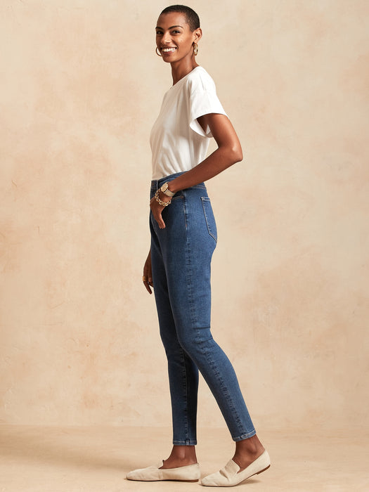 High + Skinny Super-Stretch Jean - Medium Wash