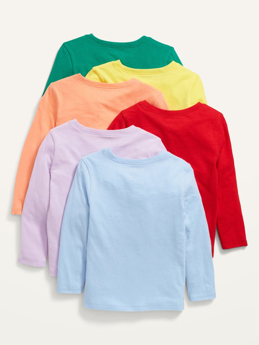 Unisex Long-Sleeve T-Shirt 6-Pack for Toddler