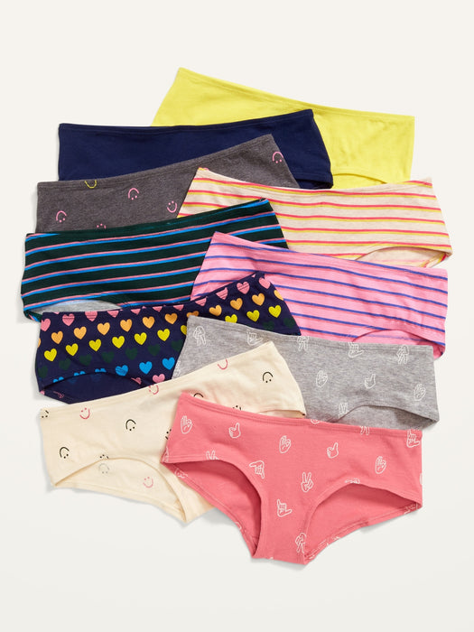 Hipster Underwear 10-Pack for Girls - Multi