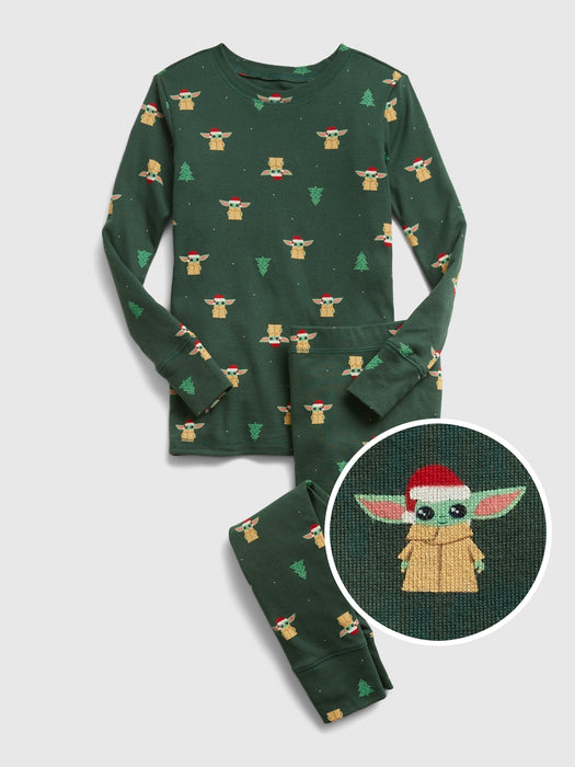 GapKids &#124 Star Wars&#153 100% Organic Cotton Holiday Print PJ Set - bistro green