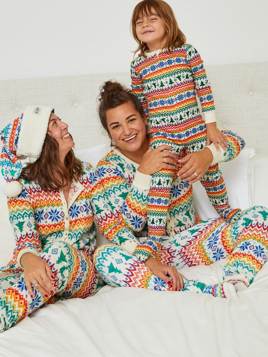 Matching Printed Thermal-Knit Pajama Leggings for Women