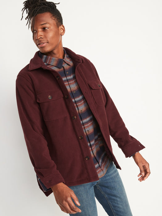 Cozy Microfleece Shacket for Men