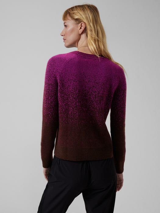 Hawthorn Textured Crew Sweater - New Horizon Ombre Warm