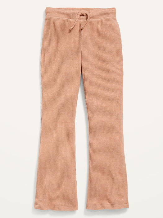 Cozy Rib-Knit Flared-Leg Sweatpants for Girls