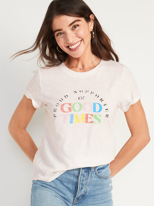 Short-Sleeve EveryWear Graphic T-Shirt for Women