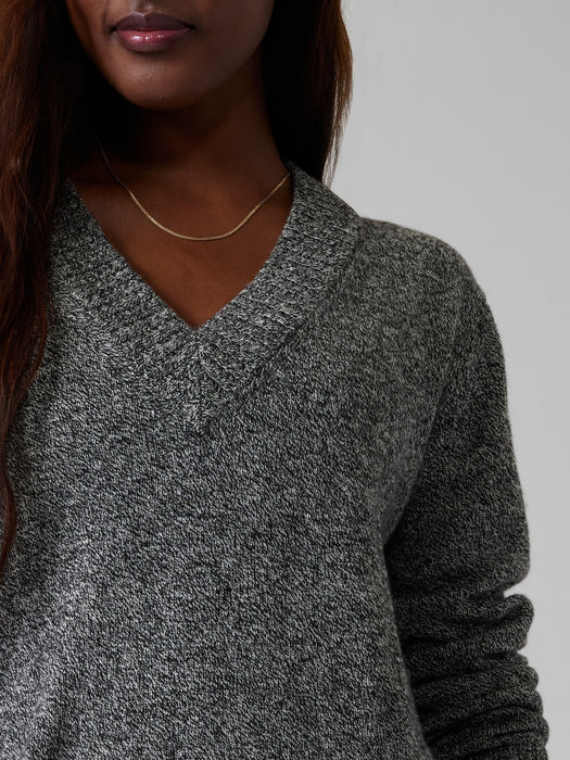 Vital V&#45Neck Tunic - Black / White Marl