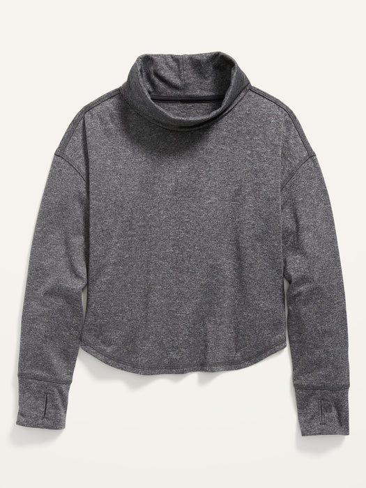 CozeCore Long-Sleeve Funnel-Neck Sweatshirt for Girls
