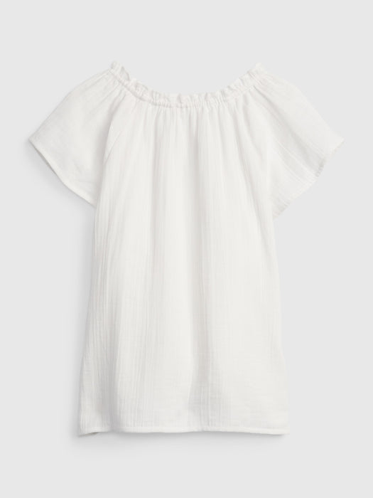 Kids Gauze Flutter Top