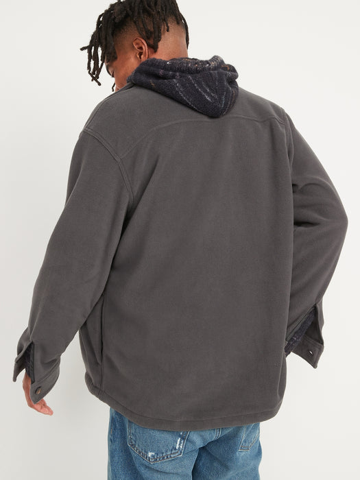 Cozy Microfleece Shacket for Men