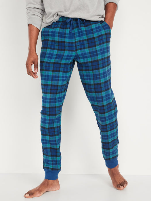 Matching Plaid Flannel Jogger Pajama Pants for Men