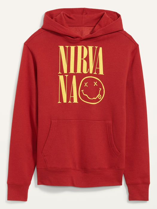 Nirvana&#153 Graphic Gender-Neutral Pullover Hoodie for Adults - Red
