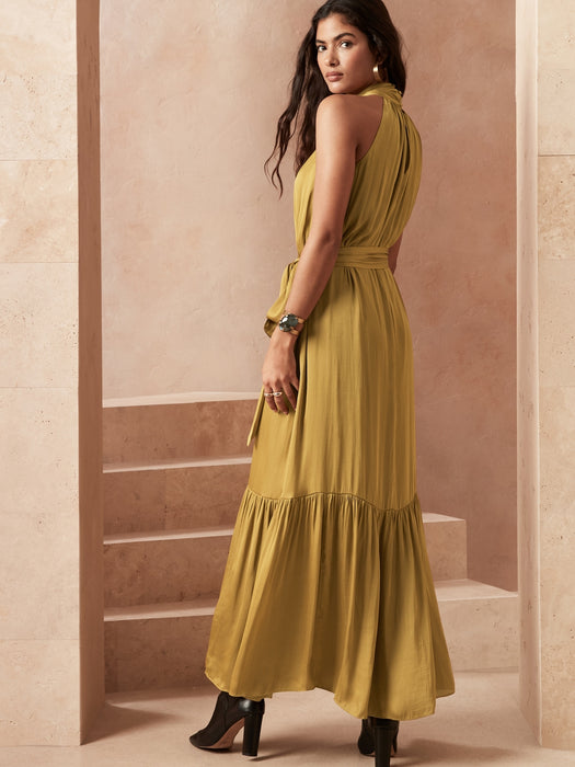 Turner Twisted Maxi Dress - Aspirational Gold
