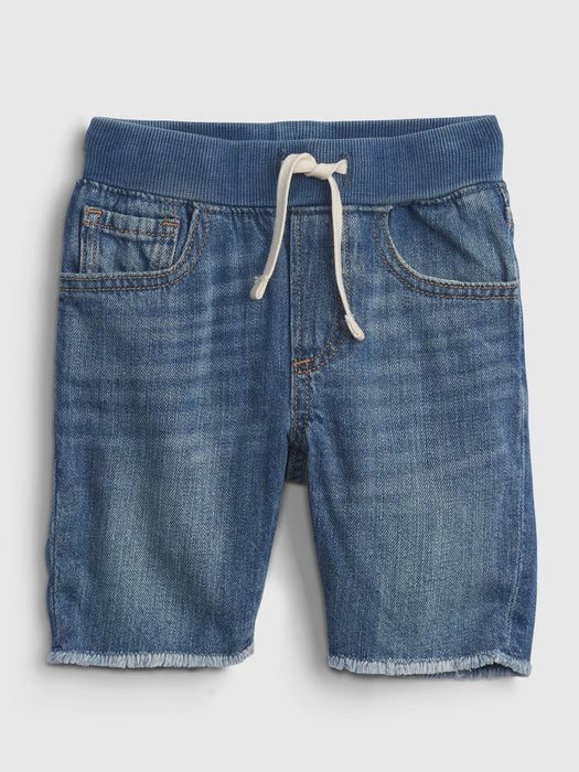 Toddler Pull-On Denim Shorts with Washwell