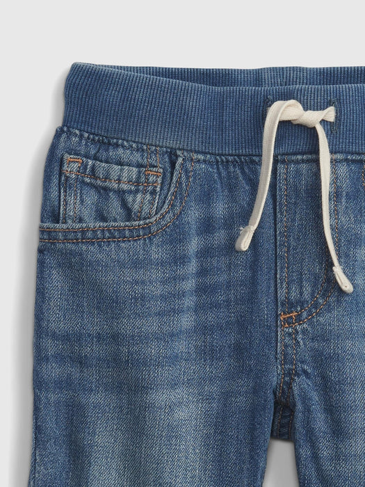 Toddler Pull-On Denim Shorts with Washwell