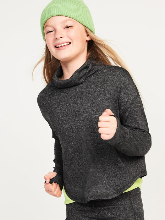 CozeCore Long-Sleeve Funnel-Neck Sweatshirt for Girls