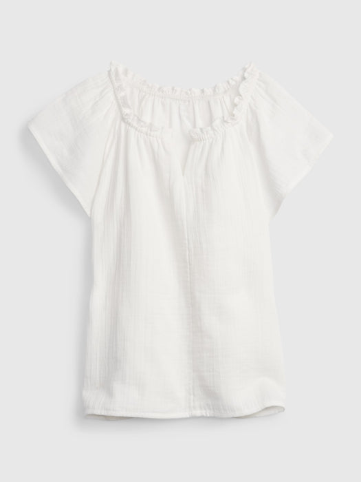 Kids Gauze Flutter Top