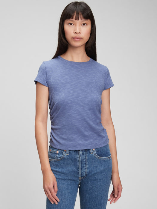 Ruched Cropped T-Shirt