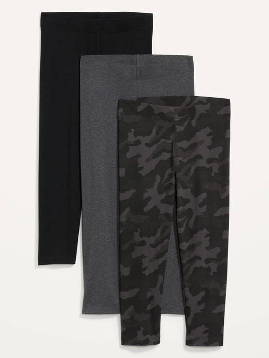 High-Waisted Cropped Leggings 3-Pack For Women