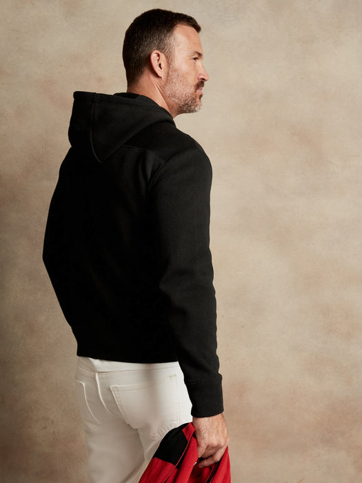 French Rib Hoodie - Black