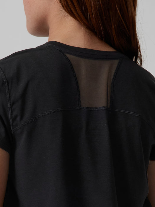 Athleta Girl On the Move Mesh Tee - Black