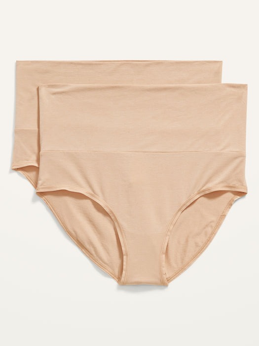 Maternity 2-Pack Rollover-Waist Supima® Cotton-Blend Hipster Underwear