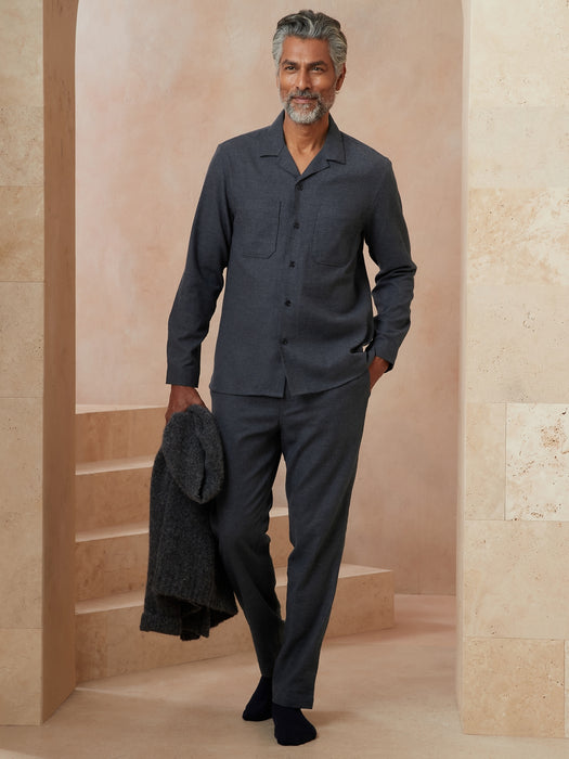 Core Temp Pajama Top - Navy Heather