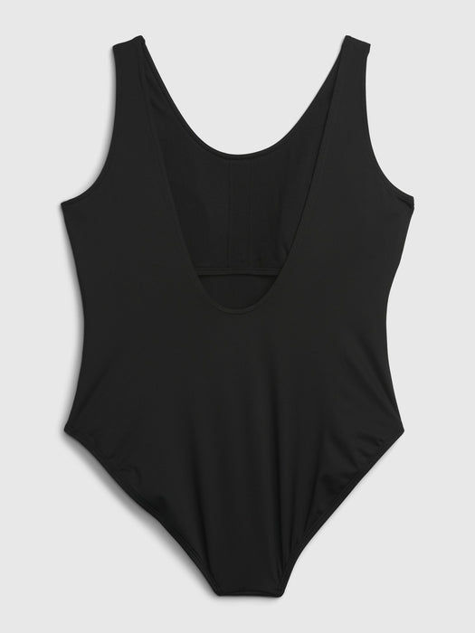 Teen Recycled Swim One-Piece - true black