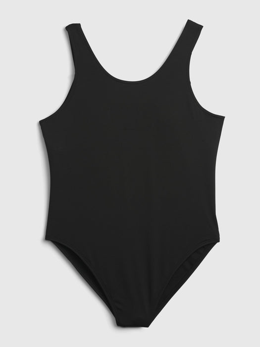 Teen Recycled Swim One-Piece - true black