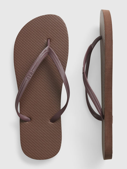 Partially Plant-Based Flip Flops - chocolate bar brown