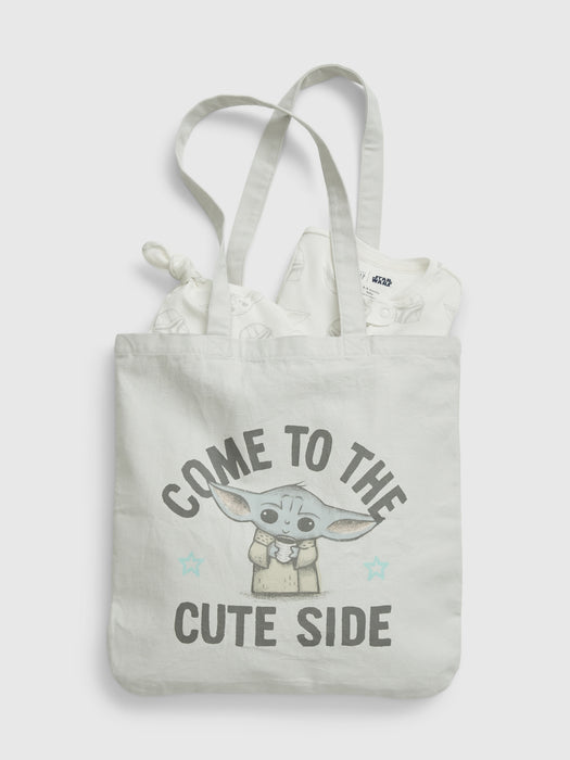 babyGap &#124 Star Wars&#153 100% Organic Cotton Print One-Piece Outfit Set - new off white