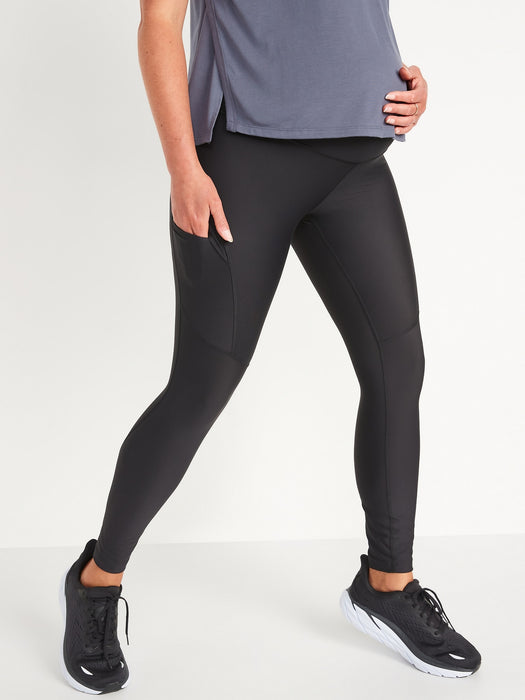 Maternity Full Panel PowerSoft Cargo 7/8-Length Leggings