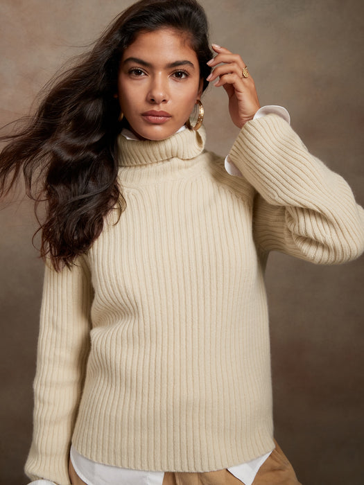 Heritage Bice Cashmere Sweater - South Shore Sand
