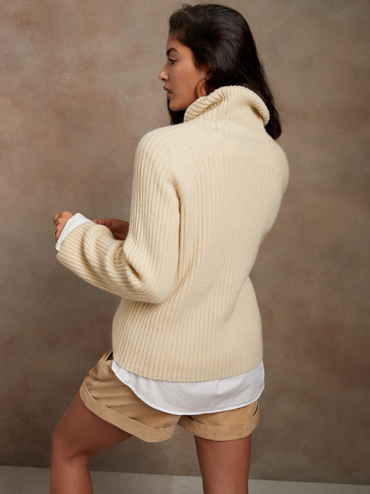 Heritage Bice Cashmere Sweater - South Shore Sand