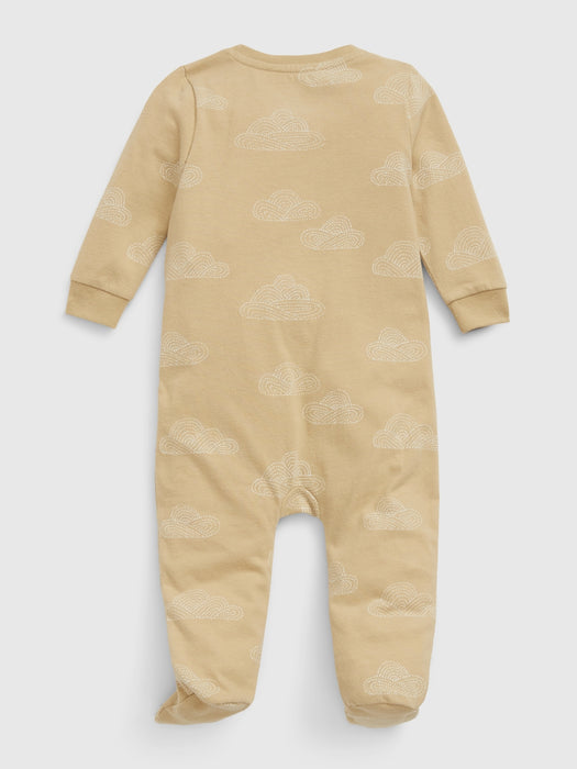 Baby 100% Organic Cotton 2-Piece Outfit Set - new sand beige