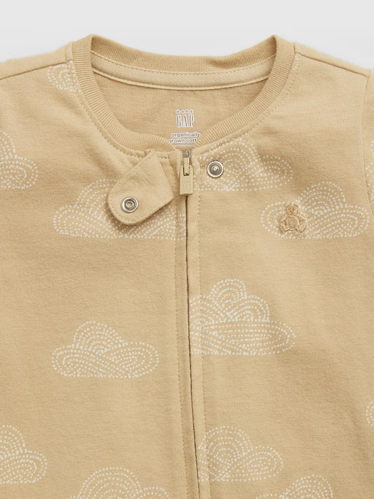 Baby 100% Organic Cotton 2-Piece Outfit Set - new sand beige