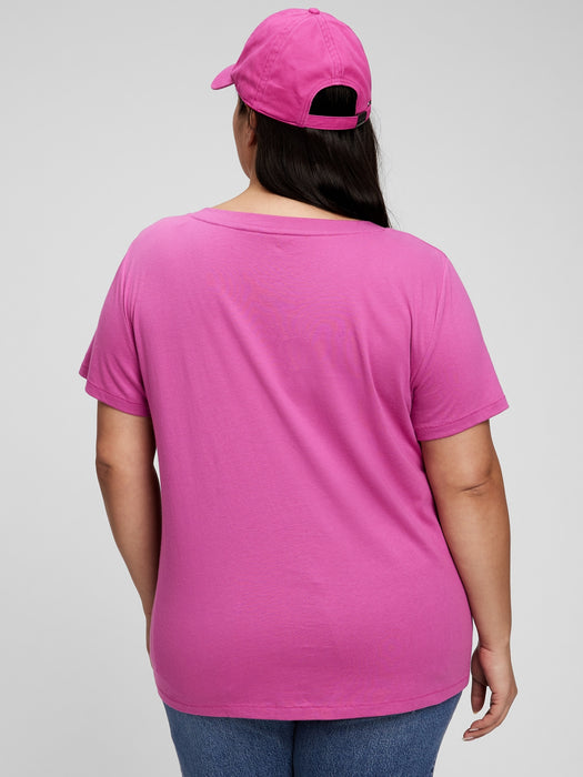 100% Organic Cotton Vintage V-Neck T-Shirt