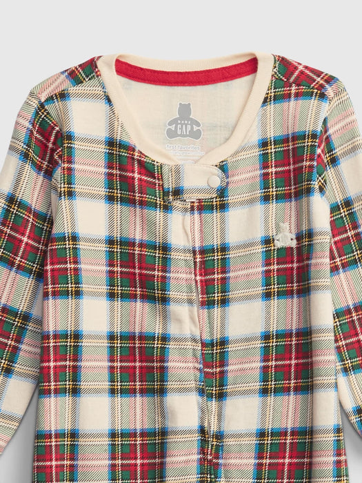 Baby 100% Organic Cotton PJ One-Piece - french vanilla