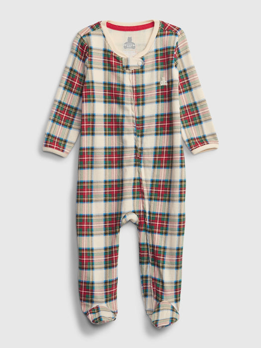 Baby 100% Organic Cotton PJ One-Piece - french vanilla