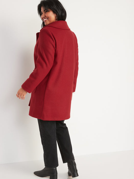 Oversized Soft-Brushed Overcoat for Women
