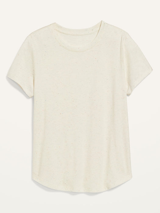 EveryWear Short-Sleeve Speckled T-Shirt for Women - White